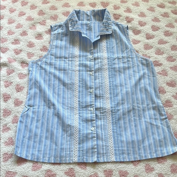 Secret Treasures Blue Striped Pajama Set - Picture 2 of 13